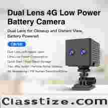 Dual Lens 4G Low Power Battery Camera
