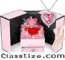 Suturun Preserved Roses Forever Flowers with Necklace Gifts 