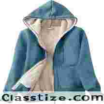 Yeokou Women's Casual Full Zip Up Sherpa Lined Hoodie