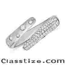  Open Pave Wrap Ring  Inlay Open Pave Wrap Ring