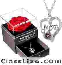 U UQUI Valentines Day Gift for Mom - Preserved Rose Gifts