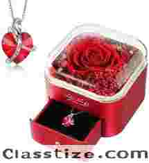 EleShow Preserved Real Red Rose, Forever Flowers Gifts