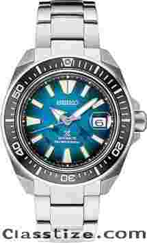 SEIKO SRPE33 Prospex Men's Watch Silver-Tone 44mm Stainless Steel, Bl