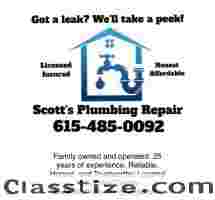 Call Scott’s Plumbing Repair today