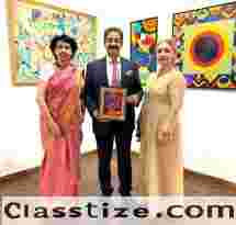 Sandeep Marwah Inaugurates Exhibition of Paintings by Ludmilla Chakrabarty