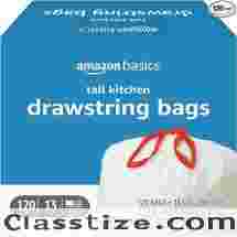 Amazon Basics Tall Kitchen Drawstring Trash Bags