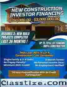 NEW CONSTRUCTION FINANCING FOR INVESTORS – NO INCOME DOCS - UP TO $3,000,000.00!