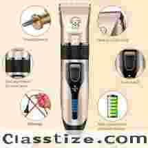Dog Shaver Clippers - Low Noise Trimmers, Rechargeable, Cordless & Quiet Hair Clippers Set for Dogs Cats Pets