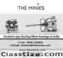 Exclusive 925 Sterling Silver Earrings in India - The Minies