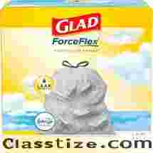 Glad Trash Bags, ForceFlex Tall Kitchen Drawstring Garbage Bags