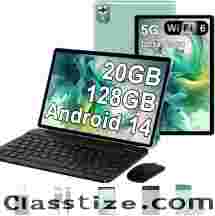 2025 Android 14 Tablet with Keyboard 20GB+128GB+1TB 