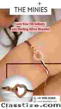 Love You Till Infinity 925 Sterling Silver Bracelet in India - The Minies