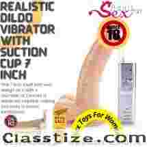 Realistic Dildo Vibrator with Suction Cup 7 Inch | Call 8697743555