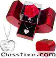 Preserved Rose in A Box Forever Red Roses Heart Box 