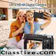 4K Digital Camera for Photography, 48MP Autofocus Vlogging Camera