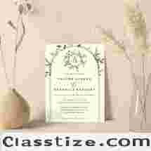 High-Quality Single Sheet Invitations | Custom Cards, Shimmer & Cotton Paper Options