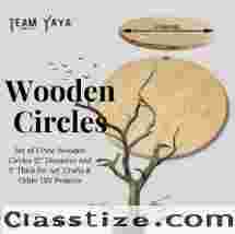 Versatile Wooden Circles for Crafts and wood rounds at Team Yaya