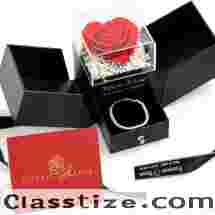 LIFELUM Valentine's Day Gifts for Women Heart Preserved Roses 