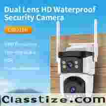 Dual Lens HD Waterproof Security Camera