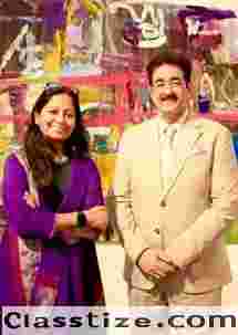 Sandeep Marwah Appreciated Paintings of Nupur Jha from Dubai