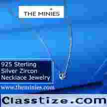 925 Sterling Silver Zircon Necklace Jewelry in India - The Minies