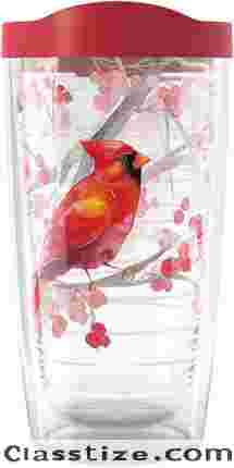 Tervis Christmas Holiday Cardinal and Berry Branches Made in USA